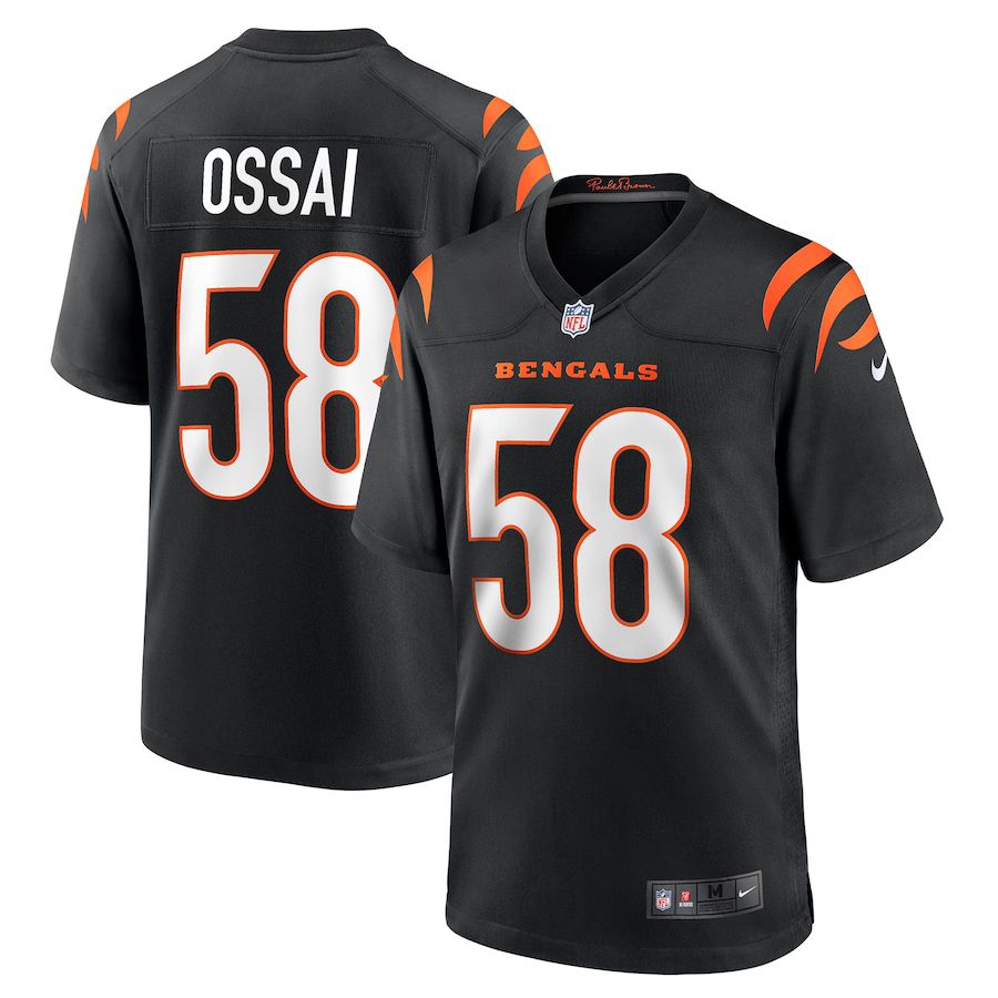 Men Cincinnati Bengals #58 Joseph Ossai Nike Black Game NFL Jersey